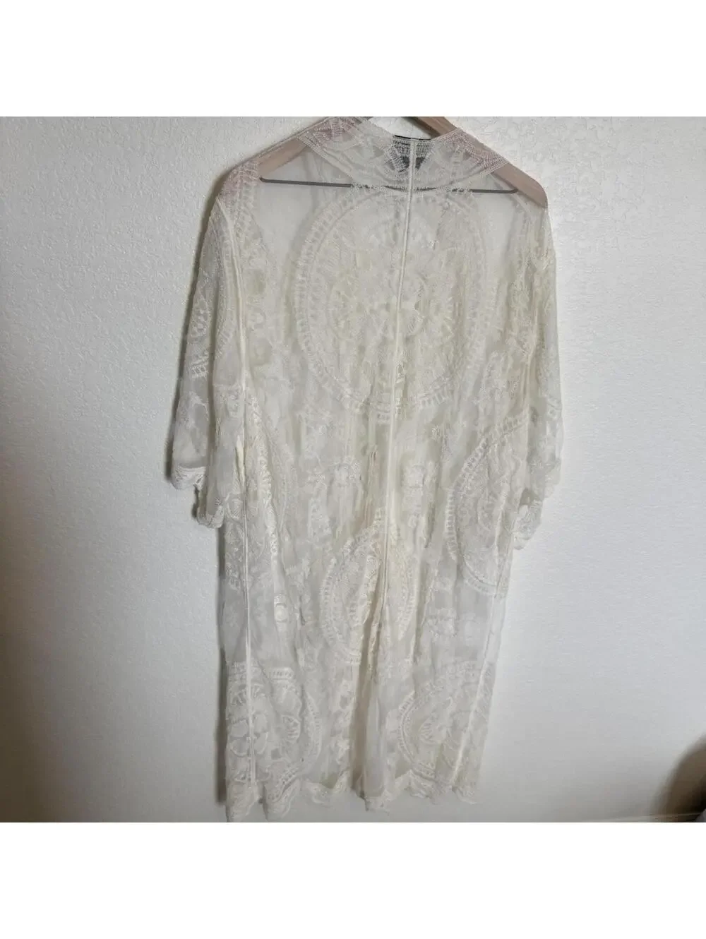 Long Lace Western Boho Duster Cardigan, 1X